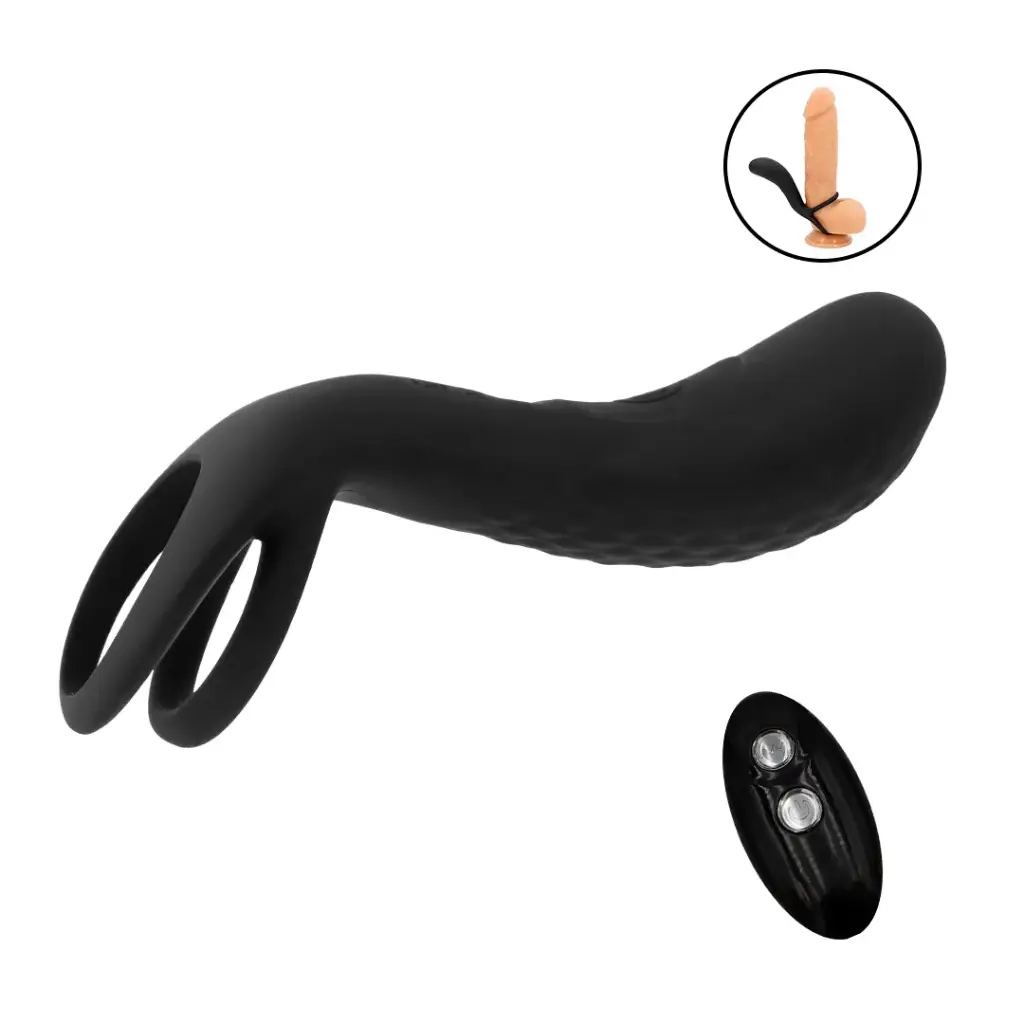 Anillo vibrador para pene y testiculos a control remoto Isaac 