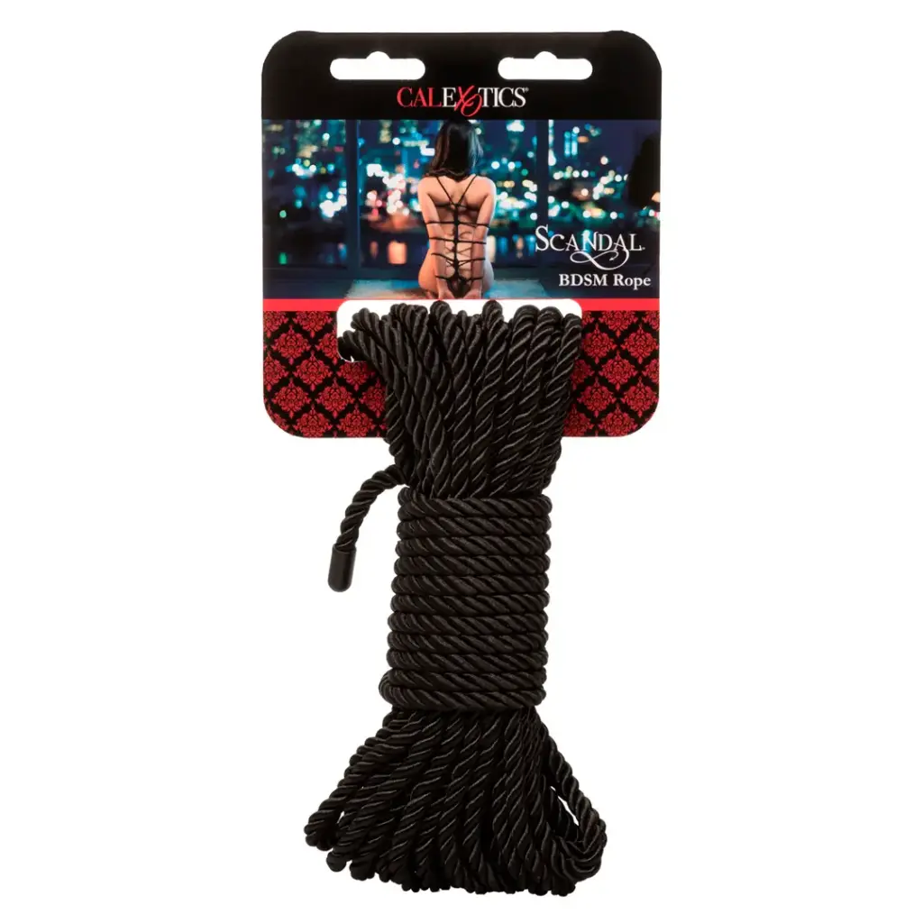Cuerda para Bondage BDSM Shibari Calexotics Scandal® de 10 Mts - Negra