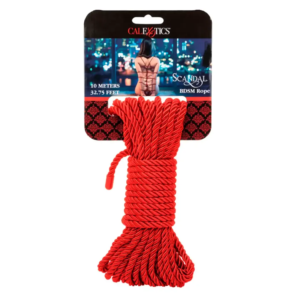 [716770094919] Cuerda para Bondage BDSM Shibari Calexotics Scandal® de 10 Mts - Roja