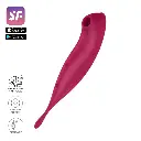 Satisfyer Twirling Pro+ Estimulacion de Clitoris Ondas de Presion - Dark Red