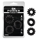Set De Anillos Para Pene Silicona Jelly Gear Up Rings - Negro