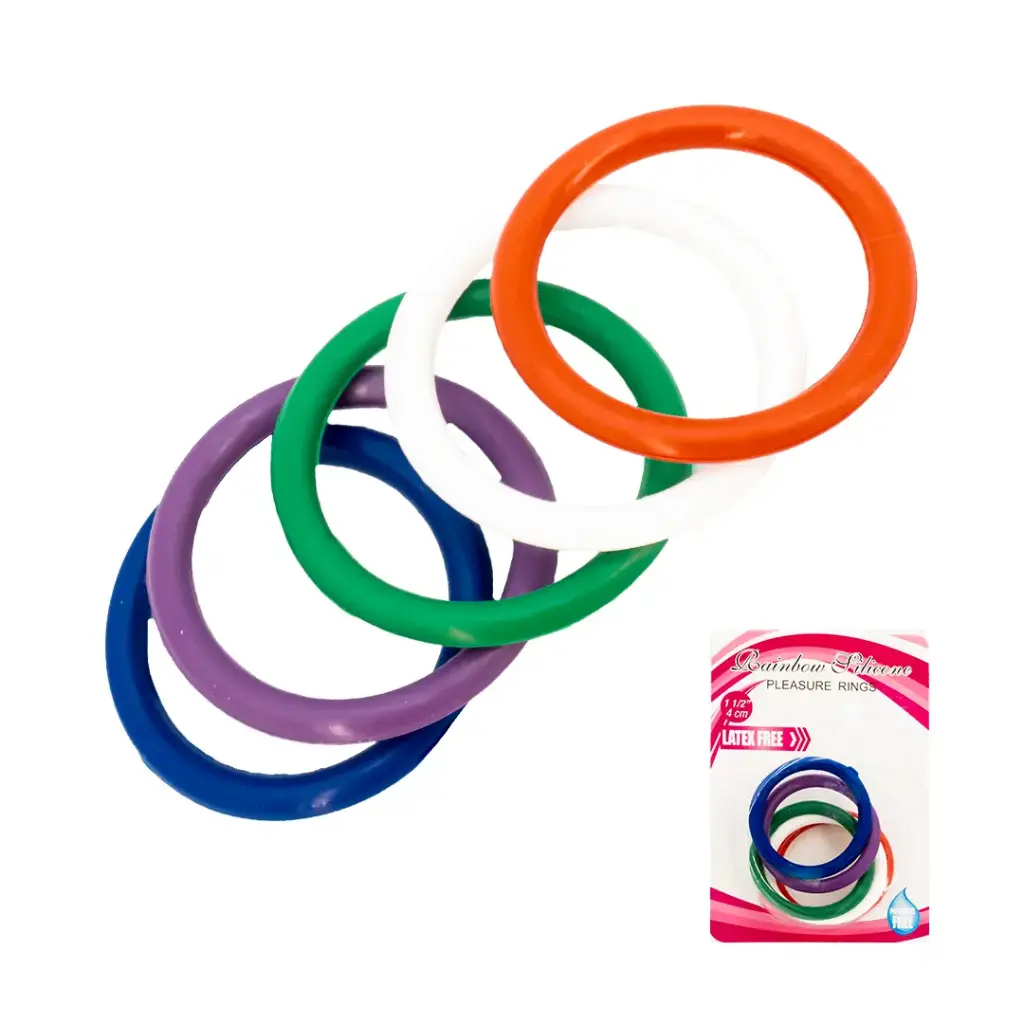 Set De Anillo Retardante Para Pene Rainbow 