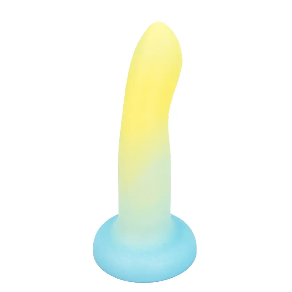 Dildo Soporte de Succión Frosting de 14 cm - Amarillo
