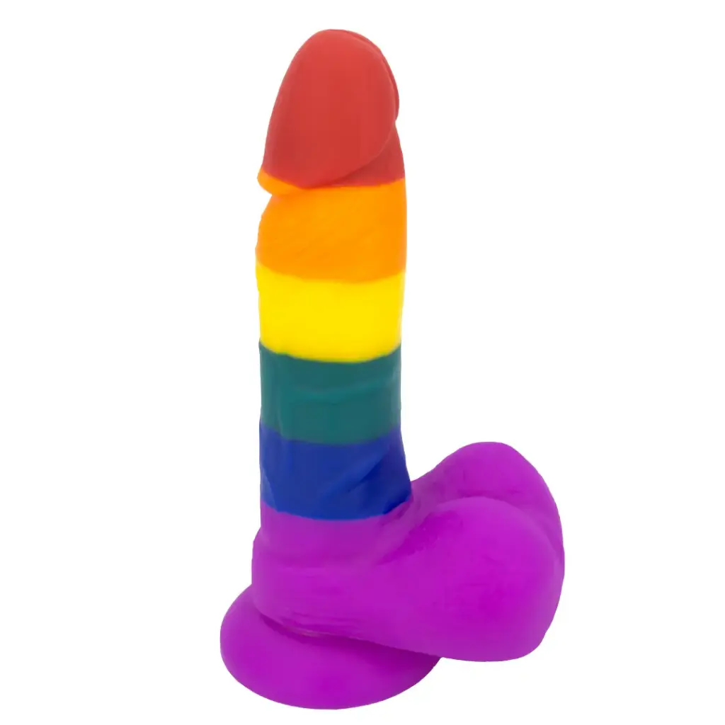 [D0001MRAINBOW] Dildo Soporte de Succión Gaywatch de 20 cm