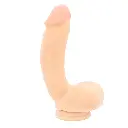 Dildo Consolador T-Skin Sensualism Realista de 21 Cm - Vainilla