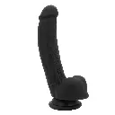 Consolador Dildo Realista Soporte Succión 21 Cm Boss - Negro