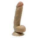 Consolador Dildo Soporte De Succion Realista De 22 Cm - Moka