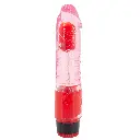 Vibrador Consolador Jelly Multivelocidad Rocky 20 Cm - Rojo
