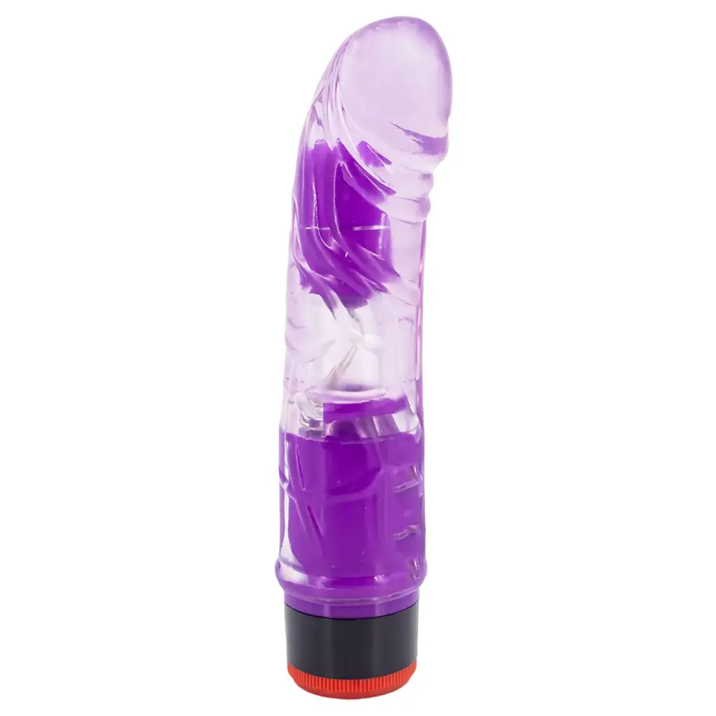 [MLV717683947V] Vibrador Consolador Jelly Multivelocidad Aron 18 Cm - Violeta