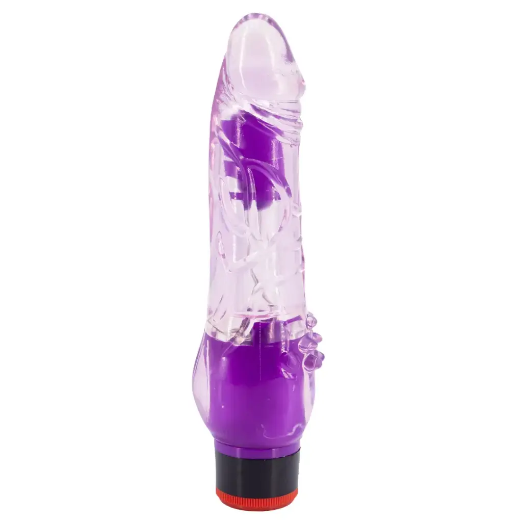 [MLV717740444V] Vibrador Consolador Jelly Multivelocidad Danny 20 Cm - Violeta