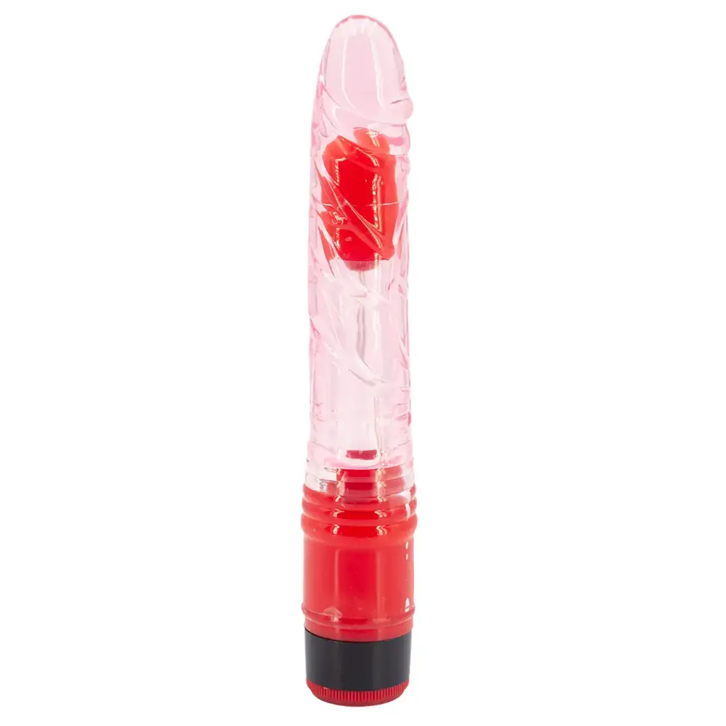 Vibrador Consolador Jelly Multivelocidad Santi 22 Cm - Rojo
