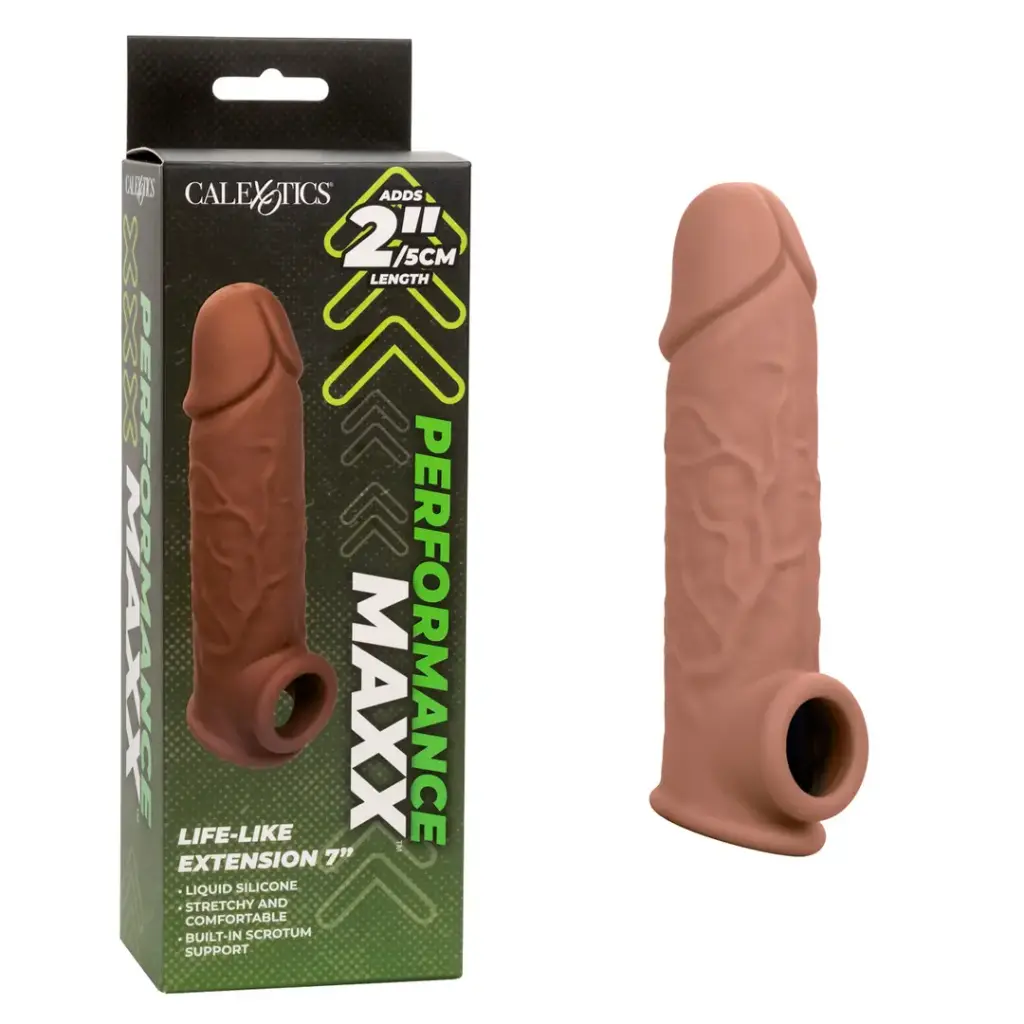 Funda Extensión de Pene Performance Maxx™ Life-Like Extension 7 Calexotics - Moka