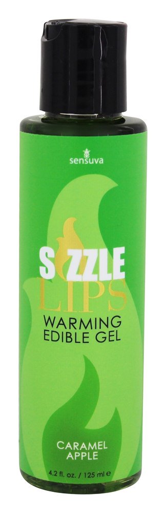 [855559007310] Gel Comestible Caliente para Masajes Sensuva Sizzle Lips 125 ML - Manzana de Caramelo