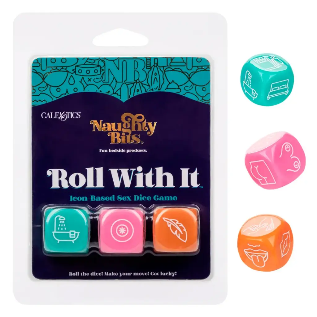 [716770104304] Dados Eroticos Calexotics Naughty Bits® Roll With It™  Icon-Based 