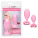 Kit de 2 Plug de Silicona con Joya First Time® Crystal Booty Duo Calexotics - Rosado