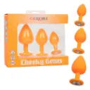 Kit de 3 Plug con Joyas Cheeky Gems - Naranja 