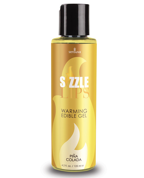 Gel Comestible Caliente para Masajes Sensuva Sizzle Lips 125 ML - Piña Colada 
