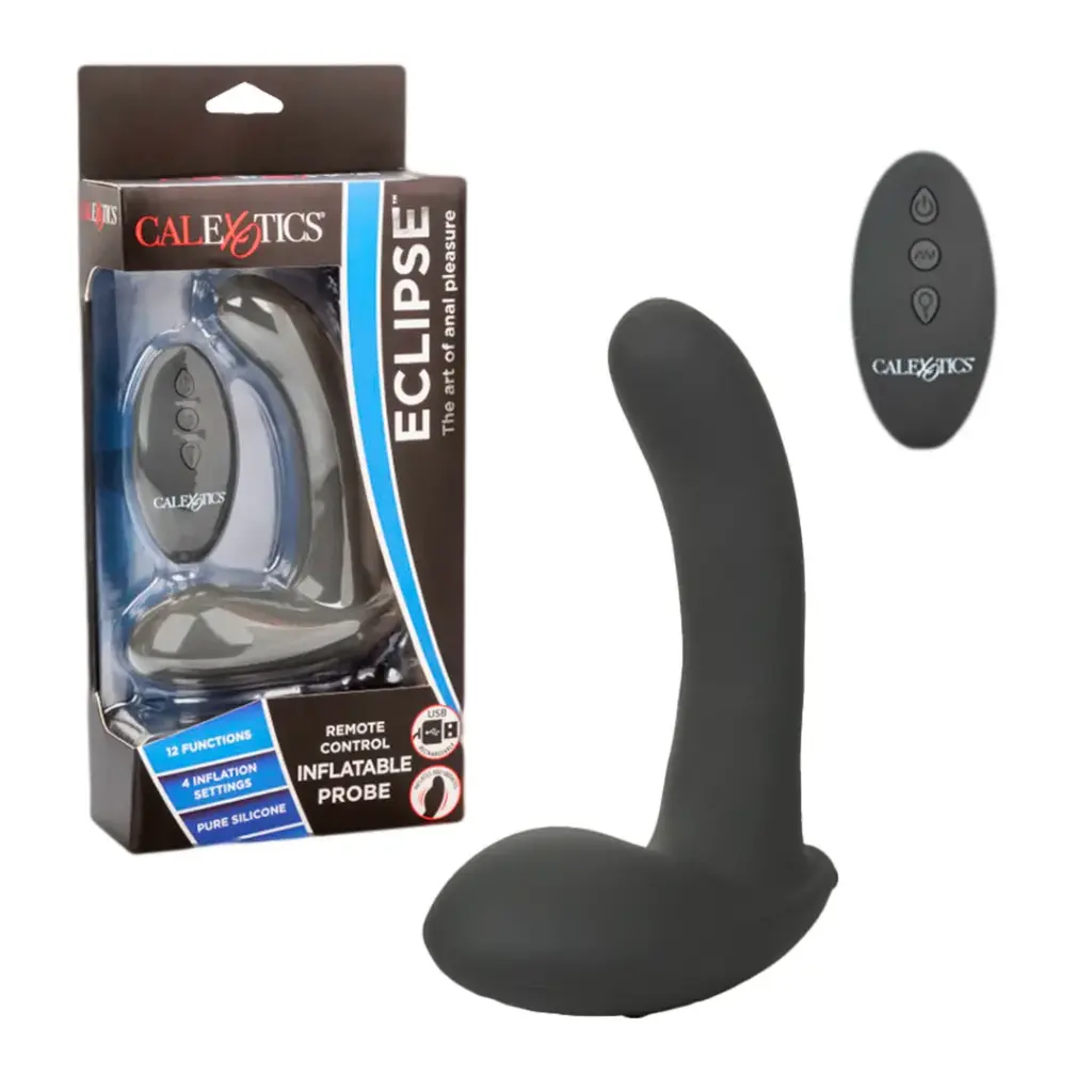 [716770098153] Plug Vibrador Inflable Calexotics a Control Remoto Eclipse 