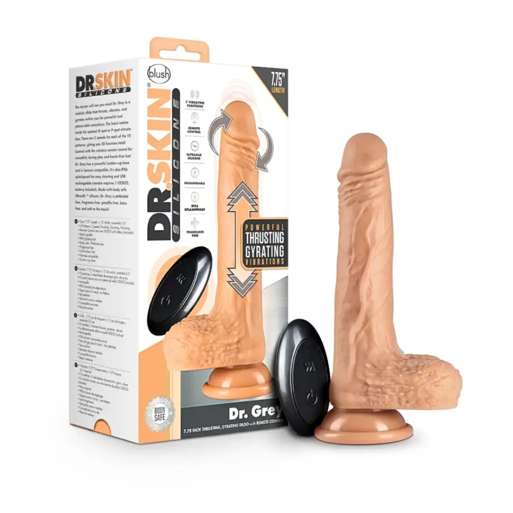 Dildo telescopico Dr. Skin Blush Dr. Grey a control remoto