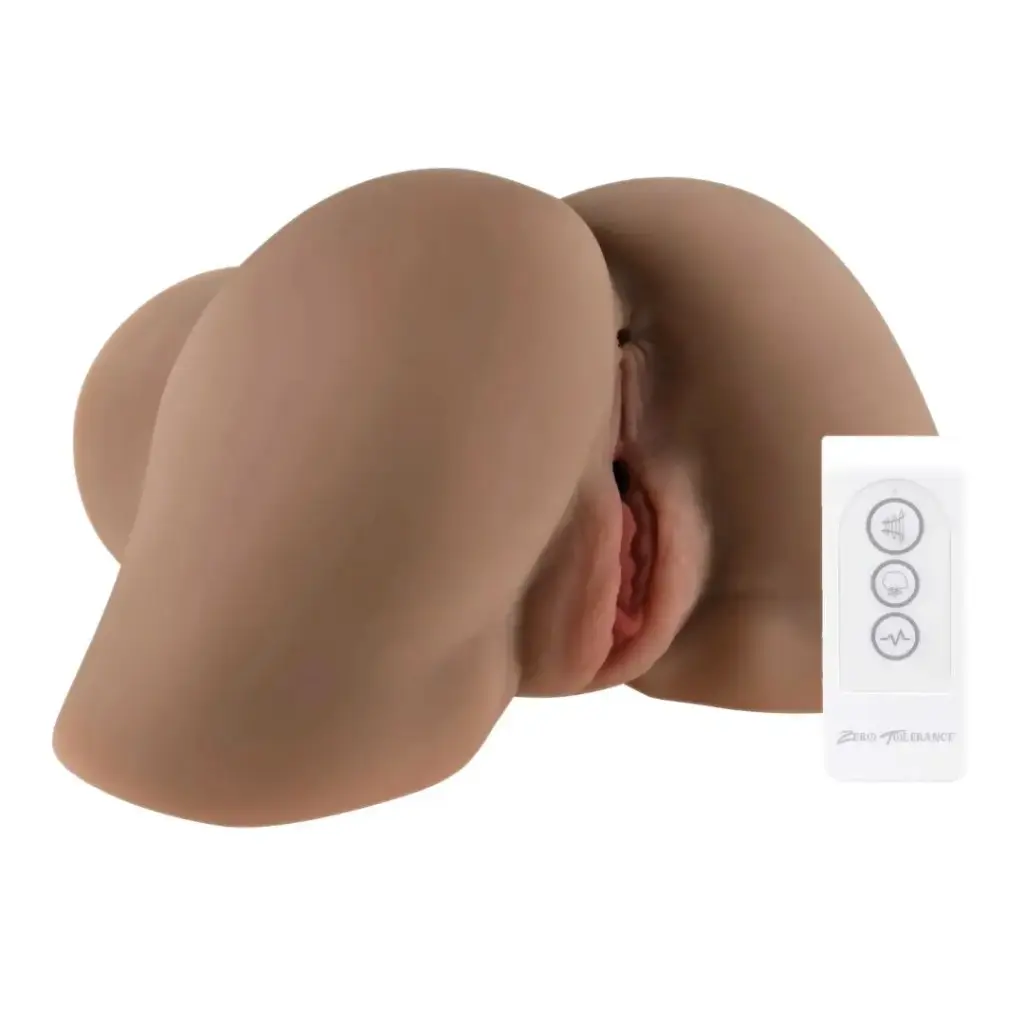 Zero Tolerance Masturbador Masculino Realista Vaginal Anal Vibraciones Succion Control Remoto - Moka