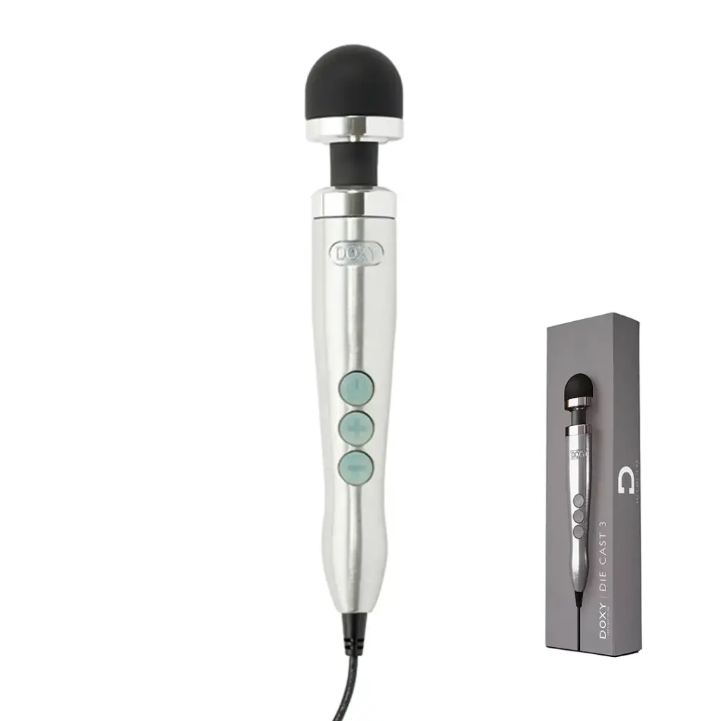 [702565869244] Wand Vibrador Ultra Potente Doxy Die Cast 3 - Plata