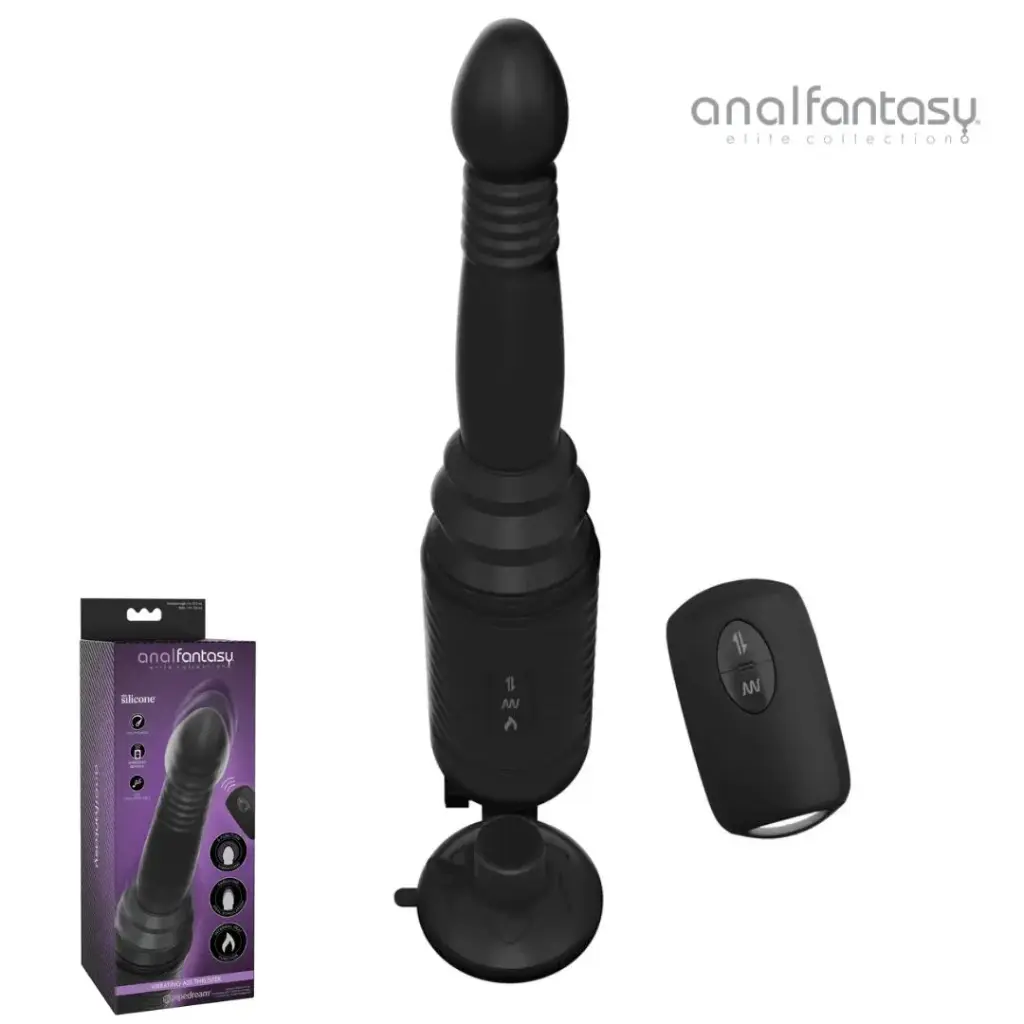 Anal Fantasy Collection Ass Thruster Maquina dildo telescopico con calefacción control remoto