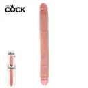 King Cock 41 Cm Dildo doble - Adan Vainilla