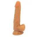 Dildo Soporte De Succion QSB001 Realista De 18 Cm - Moka
