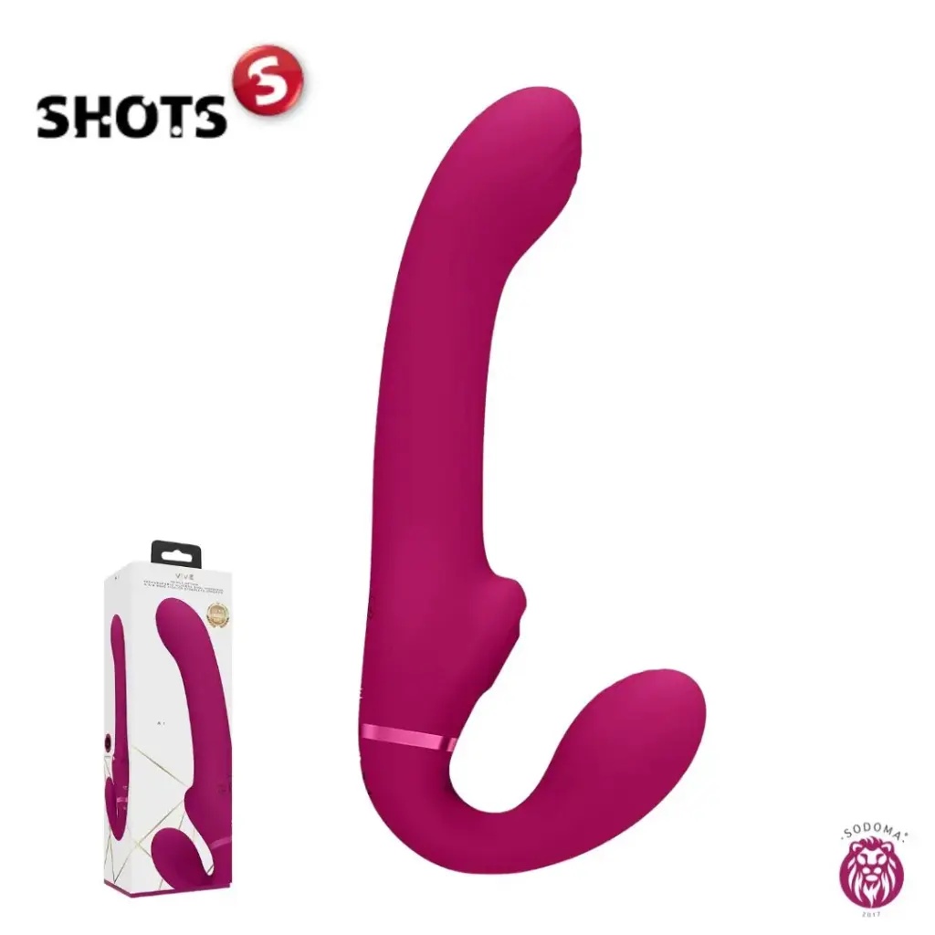 [8714273537522] Arnes Strap On Sin correas Doble Estimulacion Pulse-Wave & Airwave - Fucsia