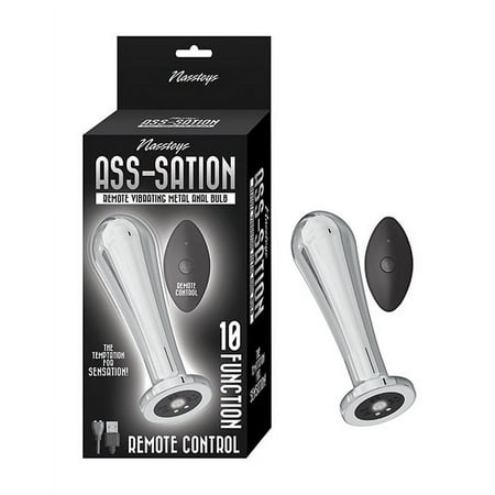 [782631311716] Nasstoys Ass-Sation Pluga anal metalico vibrador a control remoto