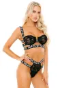Fantasy Lingerie Not Your Bitch Cage Bra Set Black -M/L