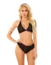 Fantasy Lingerie Fuck Off Bralette & Cheeky Panty-Black - M/L