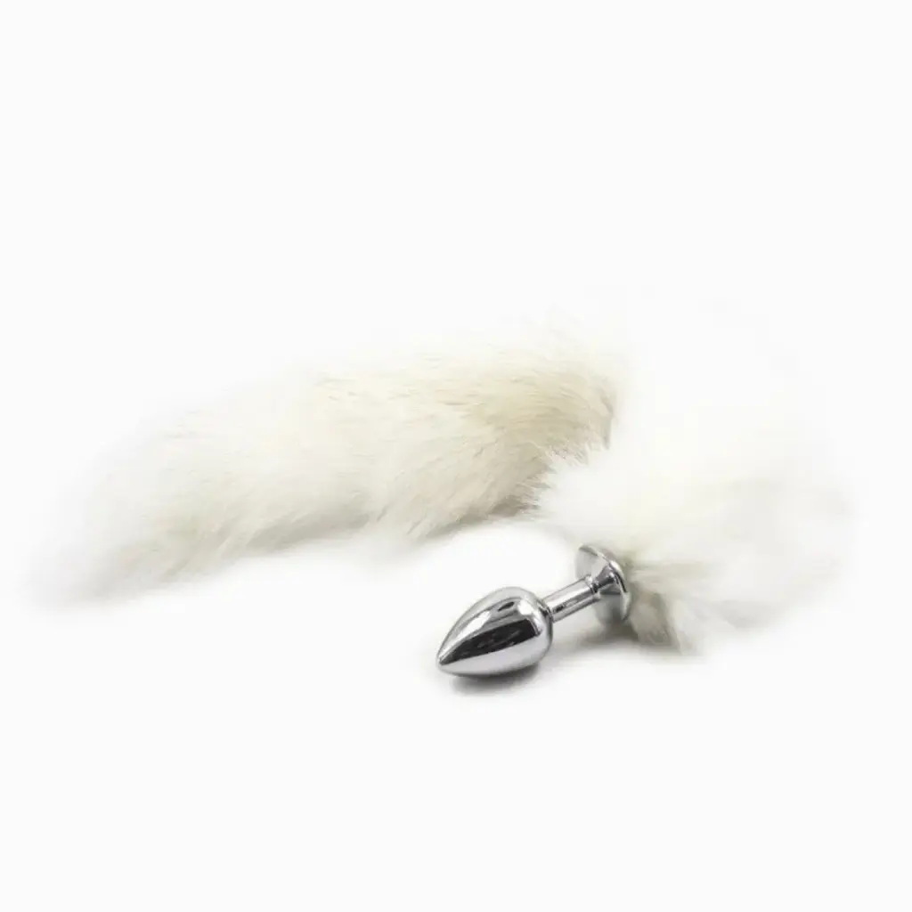 Plug Anal Pequeño Cola De Zorra - Blanco