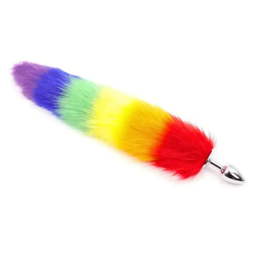 Plug Anal Pequeño Cola De Zorra - Arcoiris