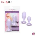 Kit de 2 Plug de Silicona con Joya First Time® Crystal Booty Duo Calexotics - Violeta