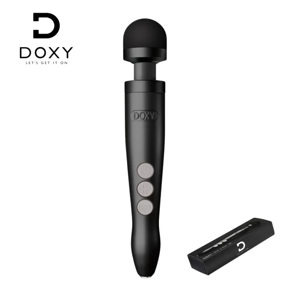 [71258998569] Doxy Die Cast 3R Wand Recargable Ultra potente - Negro Mate