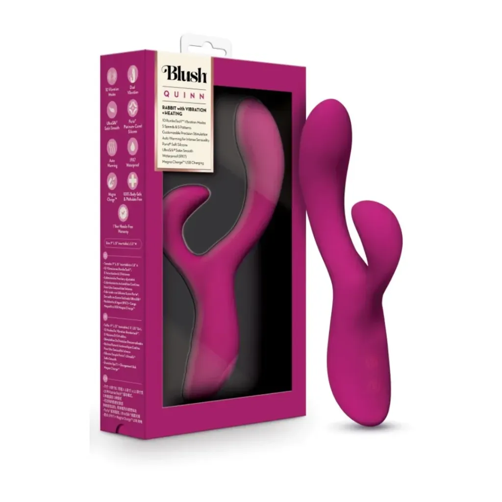 Blush Quinn Rabbit Vibrator Burgundy