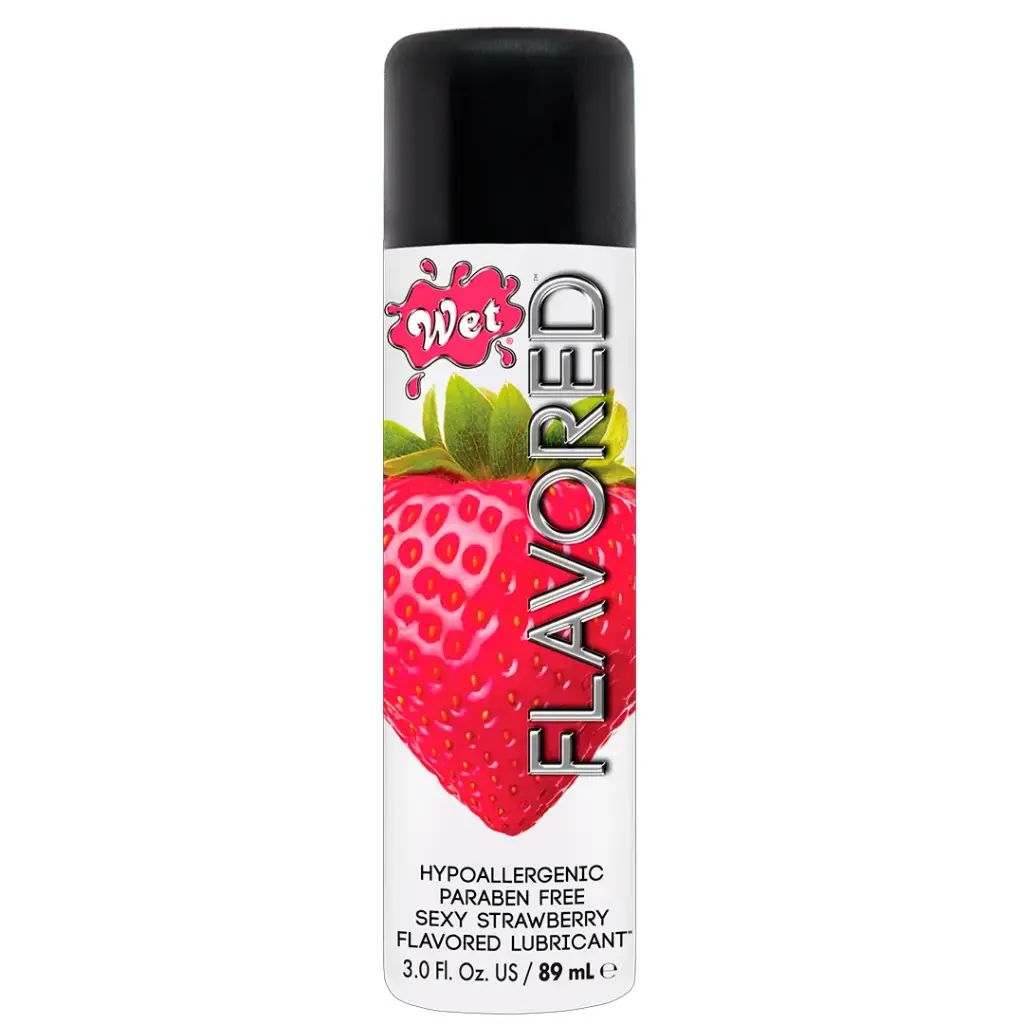 Wet Flavored Fresa lubricante comestible a base de agua - 89 ML