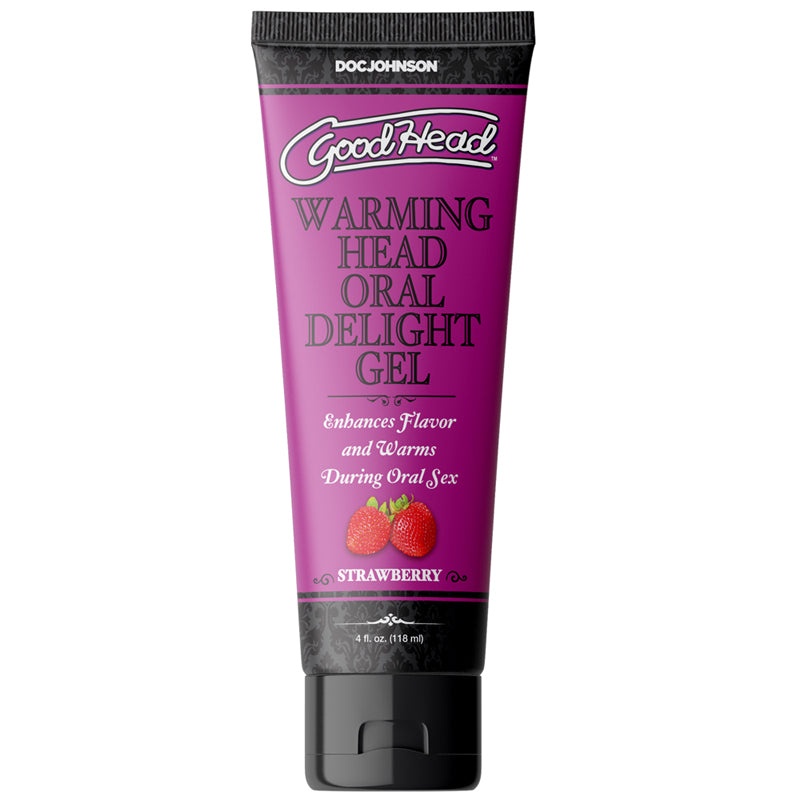 GoodHead Warming Head Oral Delight Gel lubricante comestible a base de agua fresa - 113 gr
