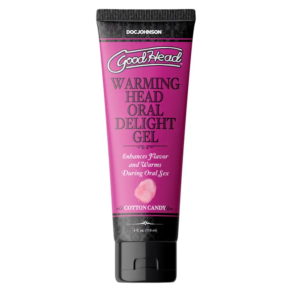 GoodHead Warming Head Oral Delight Gel lubricante comestible a base de agua Algodón de azúcar - 113 gr