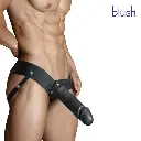 Arnes Hueco Extensor de Pene Dr. Skin Hollow Strap On de 17 cm - Negro