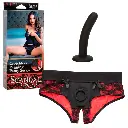 Arnes con Dildo para Peggin Scandal® Crotchless Pegging Panty Set  - L/XL