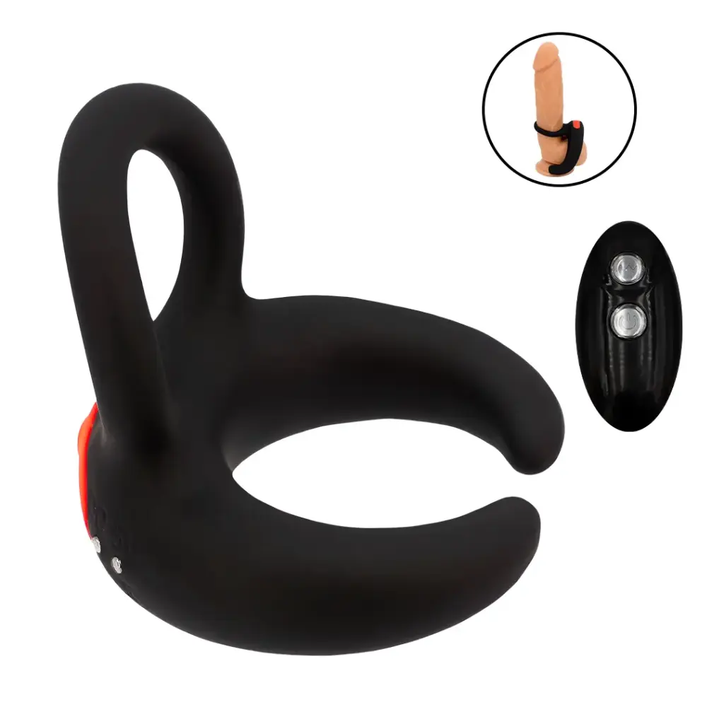 [MOONSTAND01] Anillo vibrador para pene y testiculos a control remoto Stand