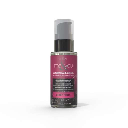 [SV-MeYou-BerryFlirty] Aceite para Masajes con Feromonas Sensuva Me & You Massage 59 ML - Berry Flirty