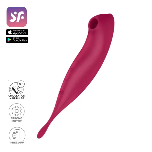 [SF-TwirlingPro+] Satisfyer Twirling Pro+ Estimulacion de Clitoris Ondas de Presion - Dark Red