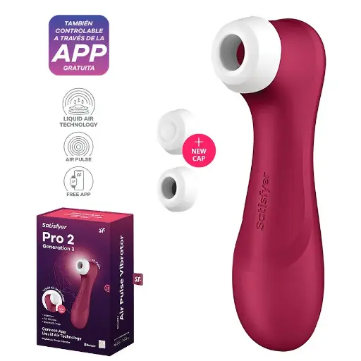 [SF-Pro2G3-Vino] Satisfyer pro 2 Generación 3 Control por App + Liquid Air tech - Vino
