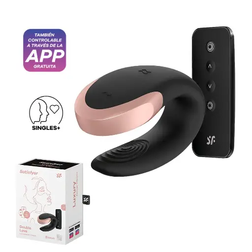 [SF-Doublelove-Negro] Satisfyer Double Love control app ideal para parejas - Negro