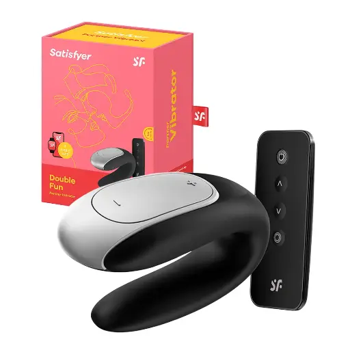 [SF-Doublefun-Negro] Satisfyer Double Fun control app ideal para parejas - Negro