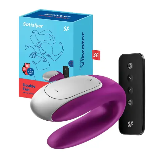 [SF-Doublefun-Violeta] Satisfyer Double Fun control app ideal para parejas - Violeta