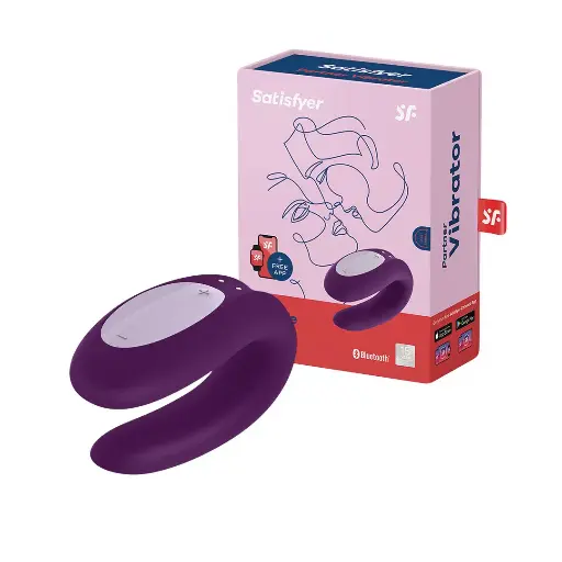 [SF-Doublejoy-Violeta] Satisfyer Double Joy control app ideal para parejas - Violeta